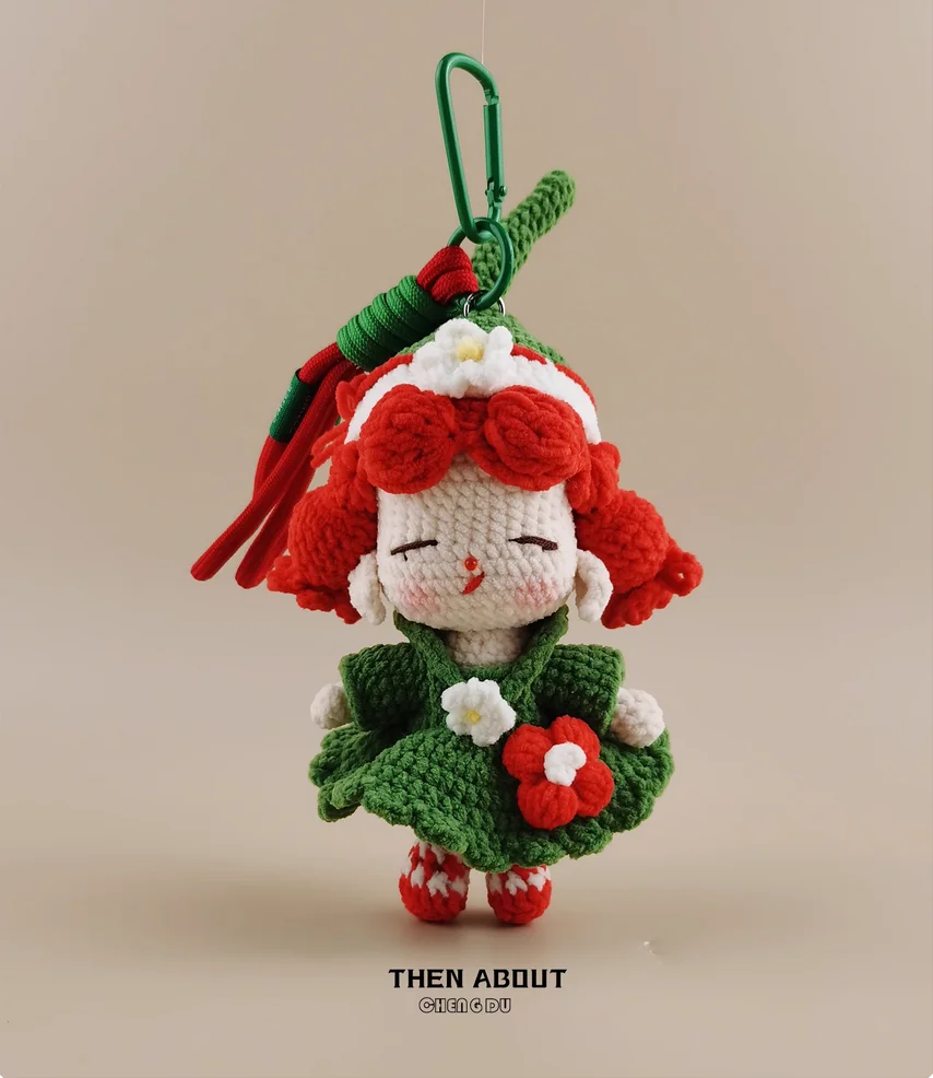 Cute female elf flower doll bag pendant ornaments backpack bag pendant handmade gift.