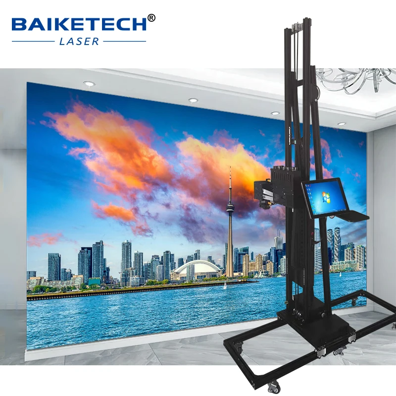 

Black Rail Mounted 3D Printer for Cement Walls and All Kinds of Walls - Construction Robot with 5-Axis Positioning System
