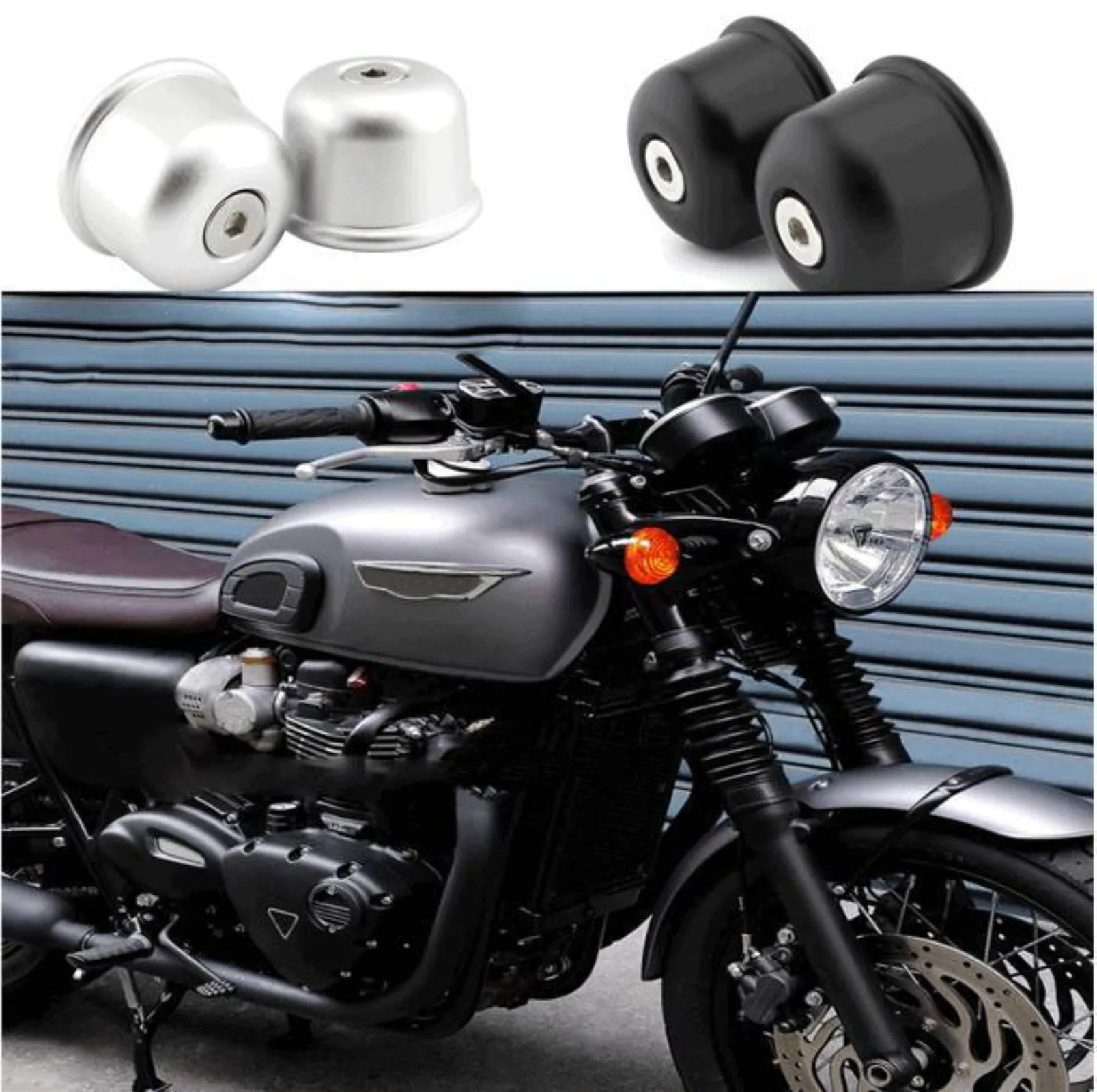 Handle Bar End Cap Cover For TRIUMPH Bonneville Street Twin Bonneville T100 T120