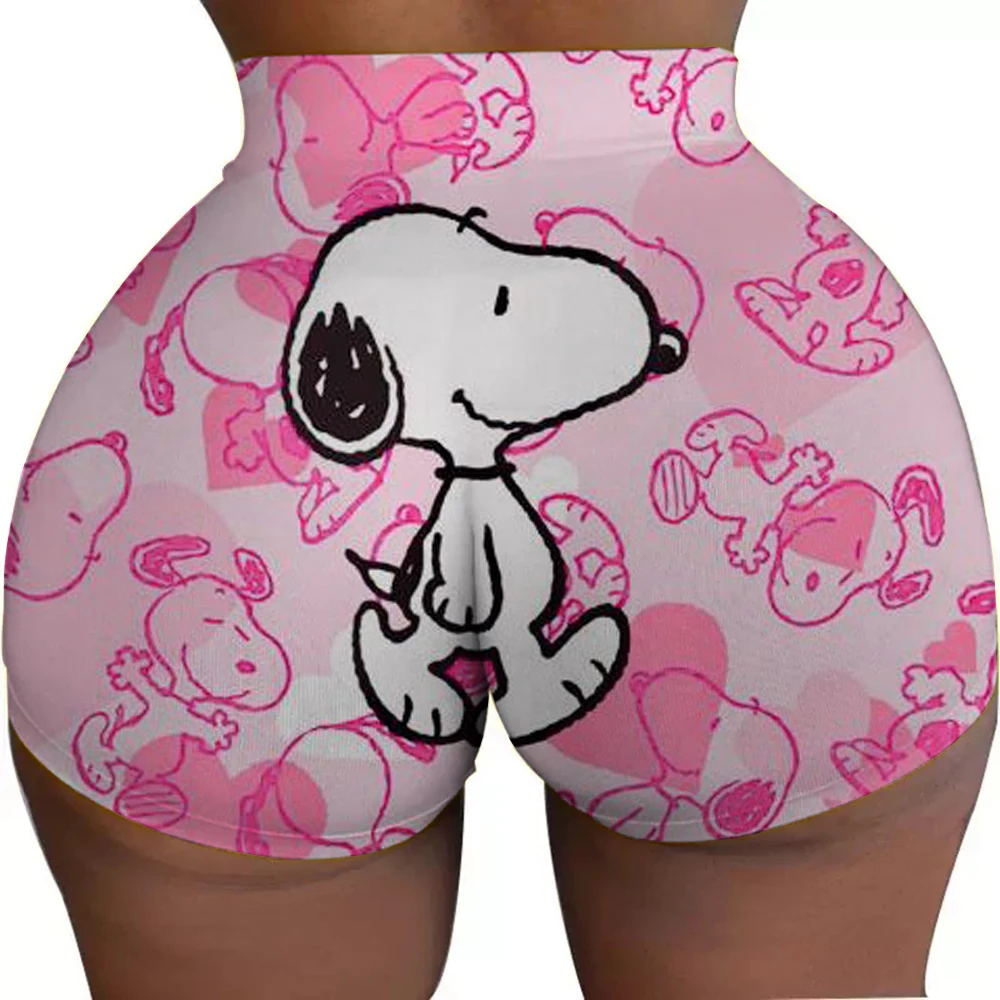 맞춤형 Snoopys Nope Not Today 바이커 러닝 운동 반바지 여성용 운동 체육관 요가 반바지