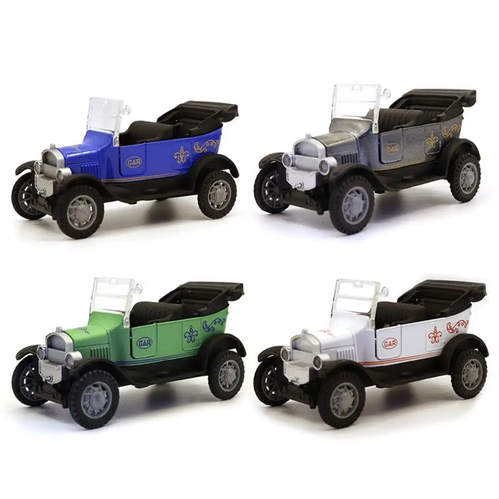 1:32 Modello di auto d'epoca retrò in lega Pull-Back pressofuso Convertibile Modello di auto Ornamenti Bambini Ragazzo Auto Giocattolo Regali Collezione Decor