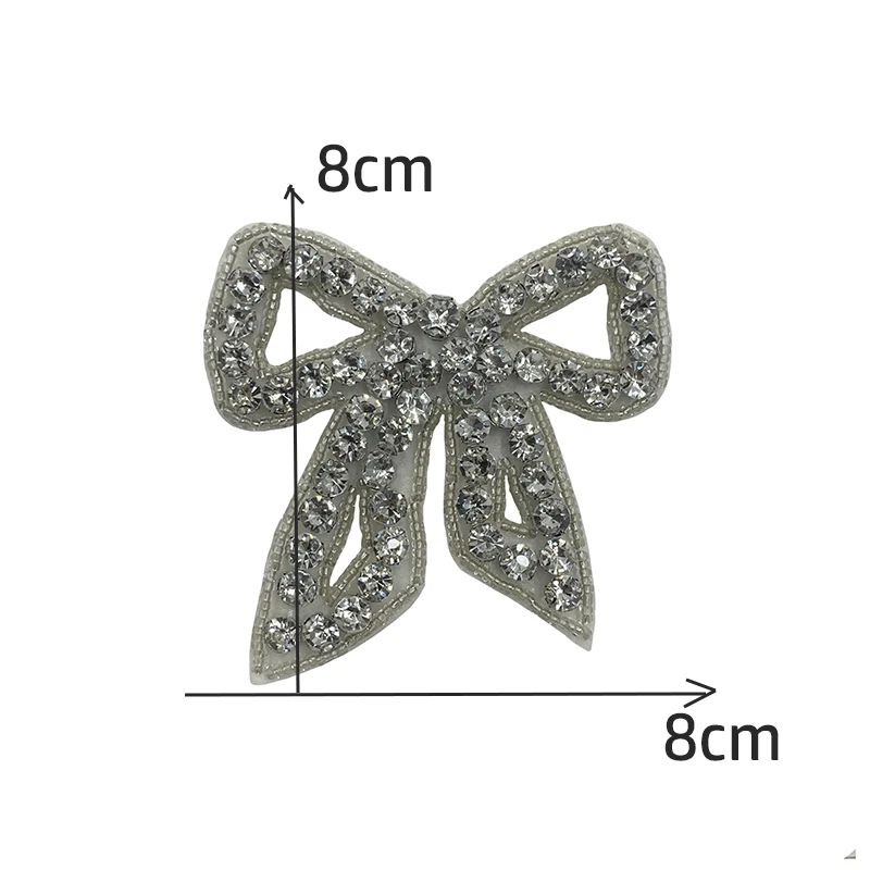 Moda cucito a mano diamante perline cristallo angelo a forma di cuore fiocco carino gatto panno pasta abbigliamento borsa accessori patch