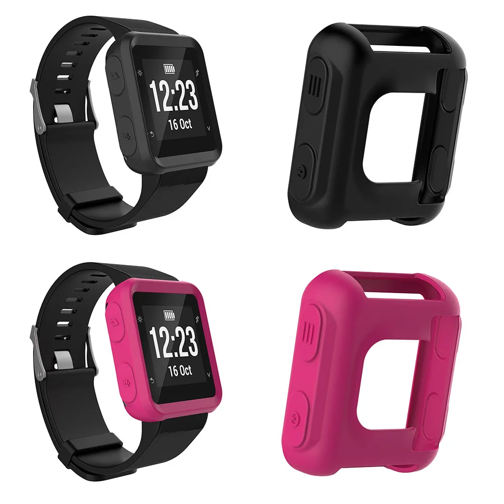 For Garmin Forerunner 35 Shell Soft Clear Screen Protector Case High Quality Silicone Hollow Cover Watch Accessory