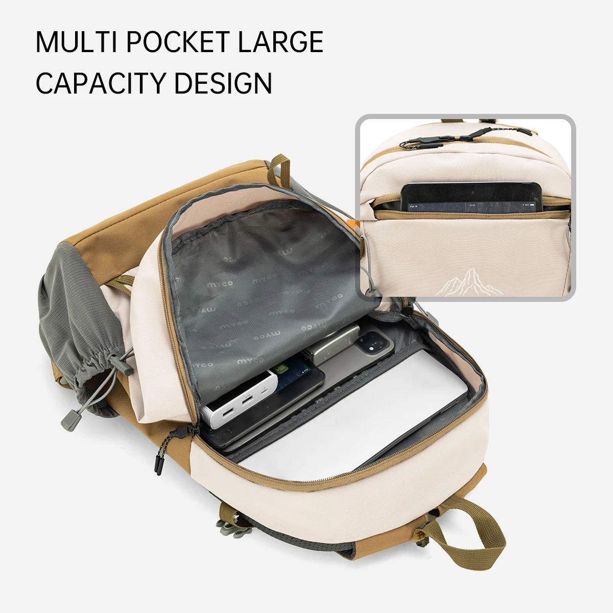 Mochila de senderismo hecha a medida de alta gama con logotipo, bolsa de camping ligera para mujer, mochila de viaje al aire libre, estudiante universitario masculino diy