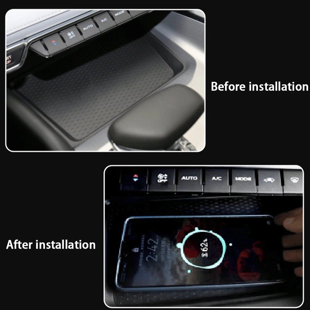 Car Wireless Mobile Phone Charger Center Console Storage QI 18W iPhone fast charge for Geely Preface Xingrui 2020-2025