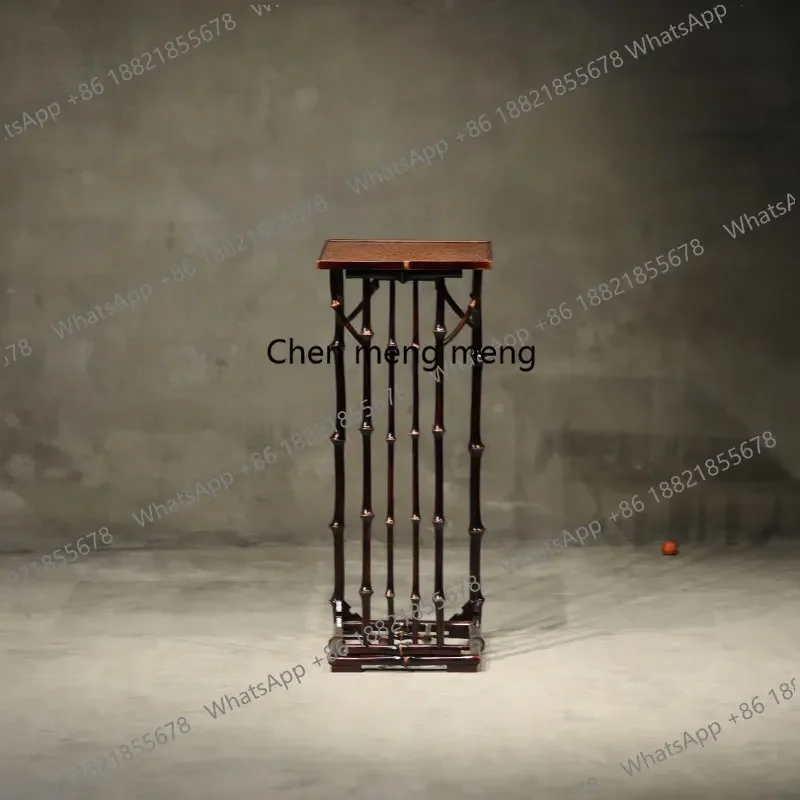 A139 Handmade original bamboo antique bamboo flower stand, bottle stand, Chinese incense burner stand