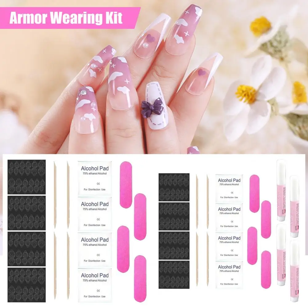 

Jelly Adhesive Kit for False Nails Long-lasting Hold Jelly Adhesive Kit for Strong False Nails 4pcs/5pcs Set for Secure for Nail