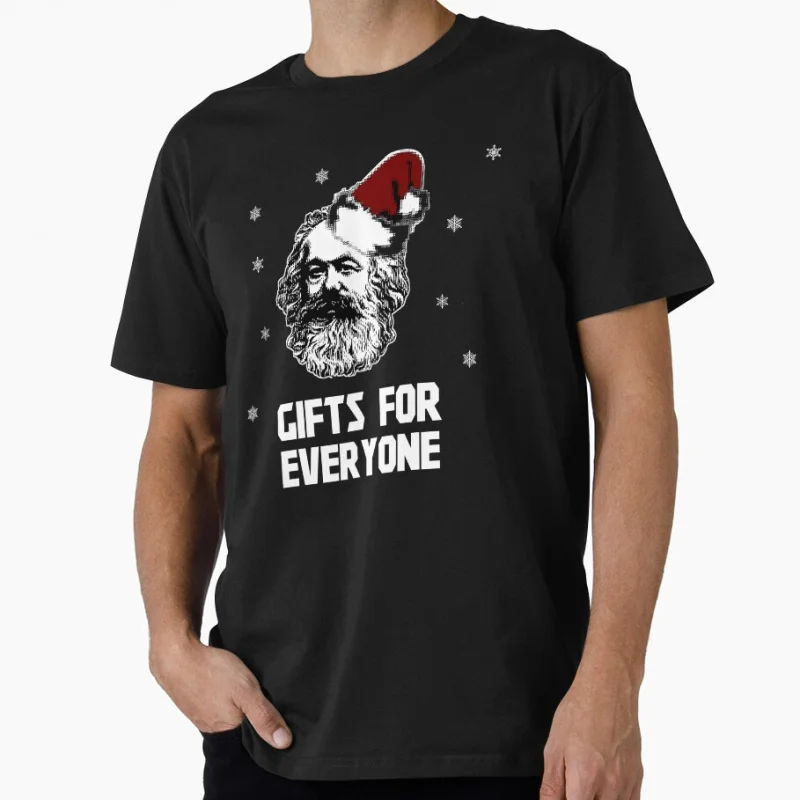 

GIFTS FOR EVERYONE - Karl Marx Marxism Funny Christmas Gift T shirt for men Large size Tops 100% cotton printed Clothes