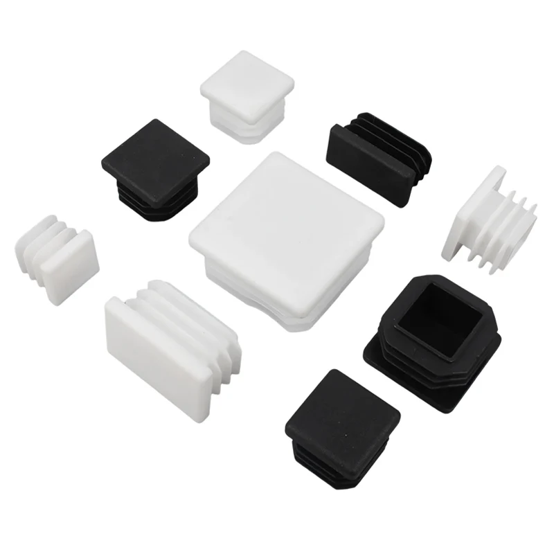 

4/5/8/10~40Pcs White Plastic Blanking End Caps Square Steel Tube Pipe Inserts Plug Anti Skid Furniture Protector 25x25xM8