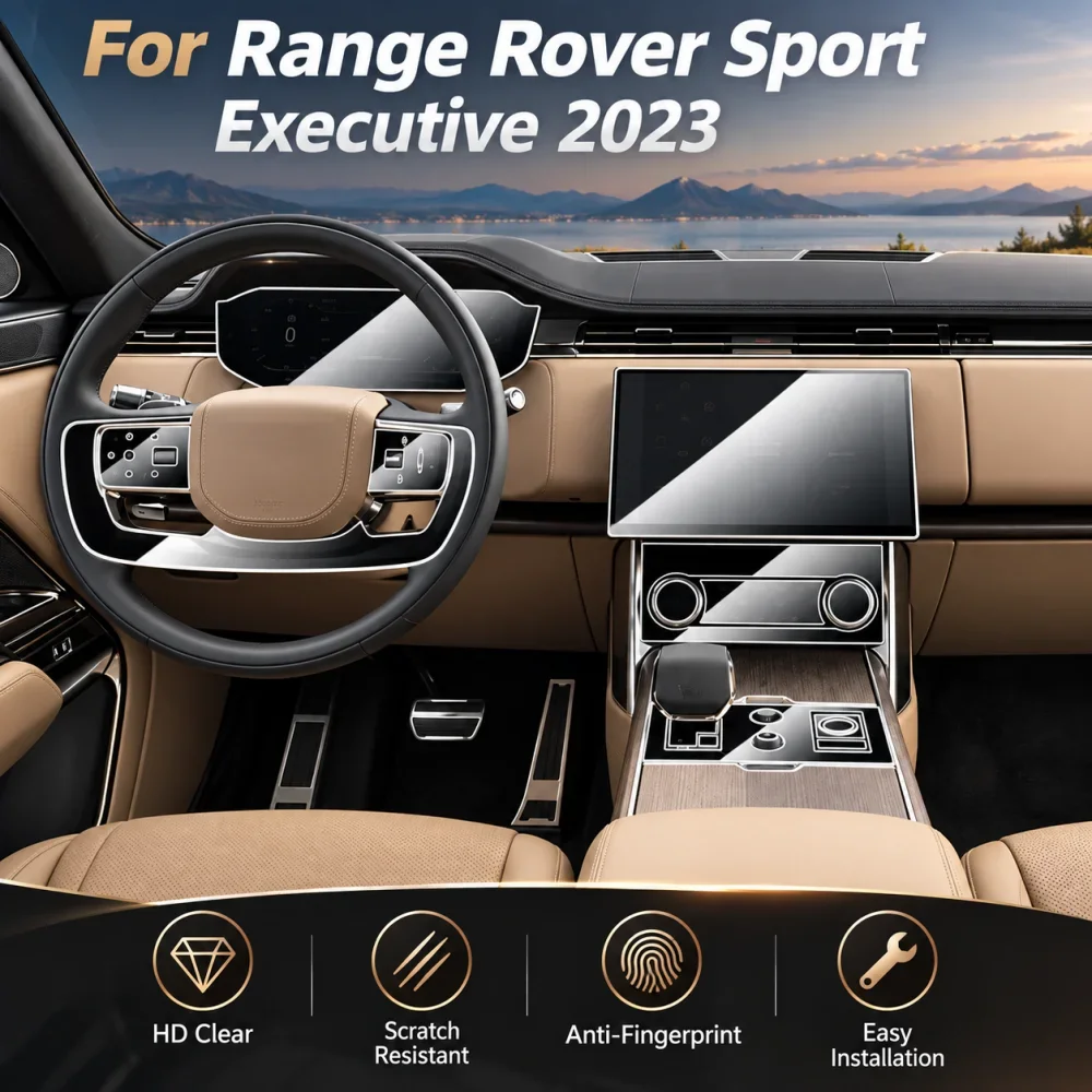 Car Dashboard Navigation Scratch Resistant TPU Protective Film Guard Anti Fingerprint For Range Rover Sport Executive 2023