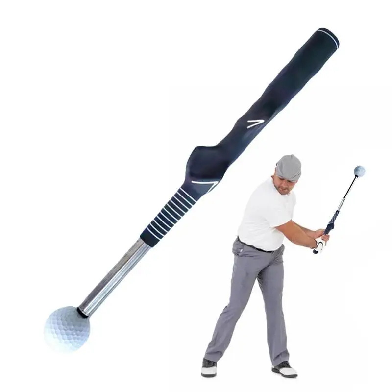 Golf Swing Trainer Aid Stick Left-handed Golf Swing Practice Stick Telescopic Posture Corrector Practice Golf Exercise Aid Tool