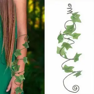Fascia per capelli in corna stile foresta con rami e fiori simulati