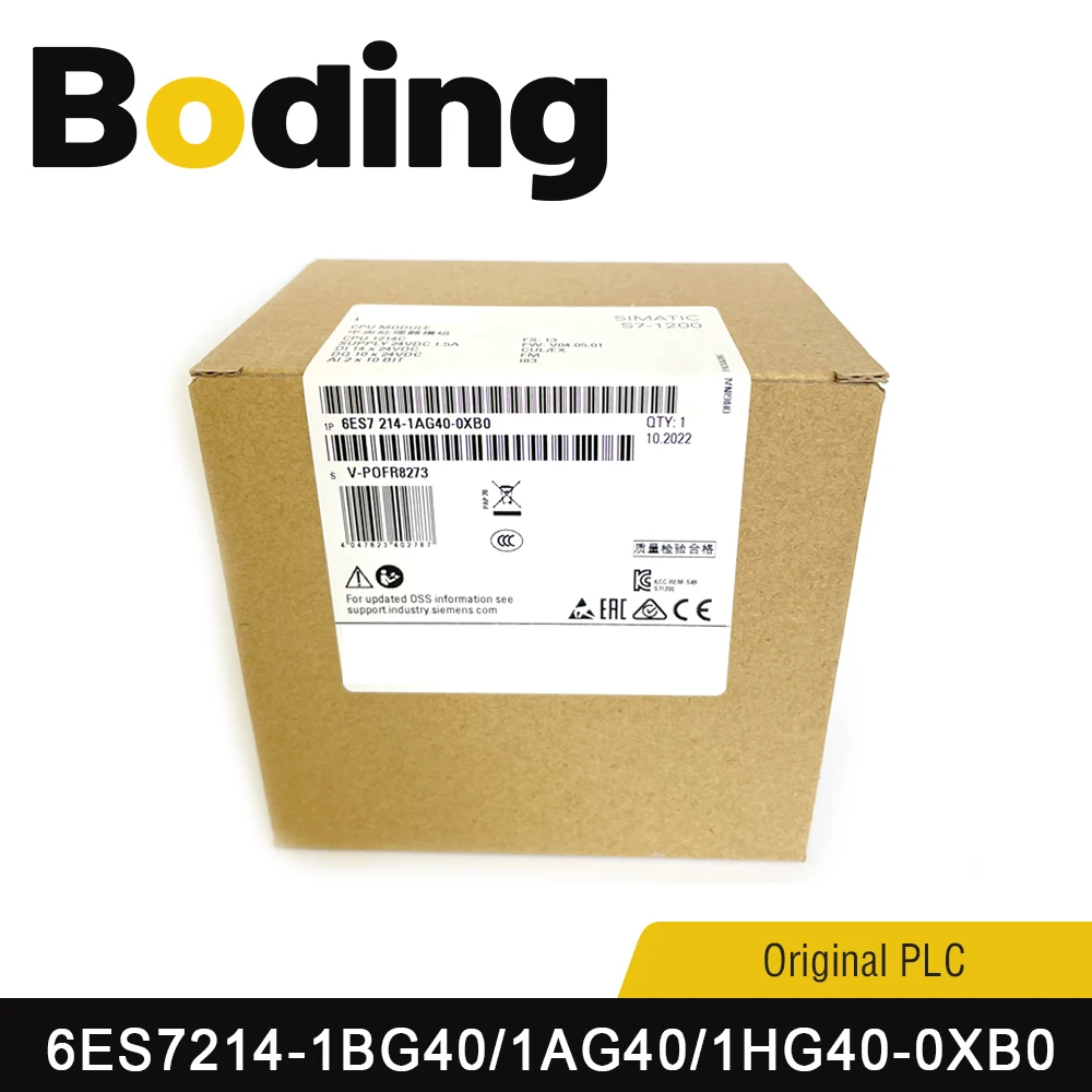 Boding Original PLC 6ES7214-1BG40-0XB0 6ES7214-1AG40-0XB0 6ES7214-1HG40-0XB0 6ES7214-1HF40-0XB0