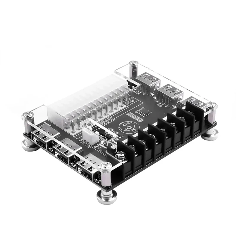 

24-контактный/20-контактный блок питания ATX, коммутационная плата, разъем питания, поддержка 12 В-12 В, 5 В, 5 В, 3 В, с чехлом