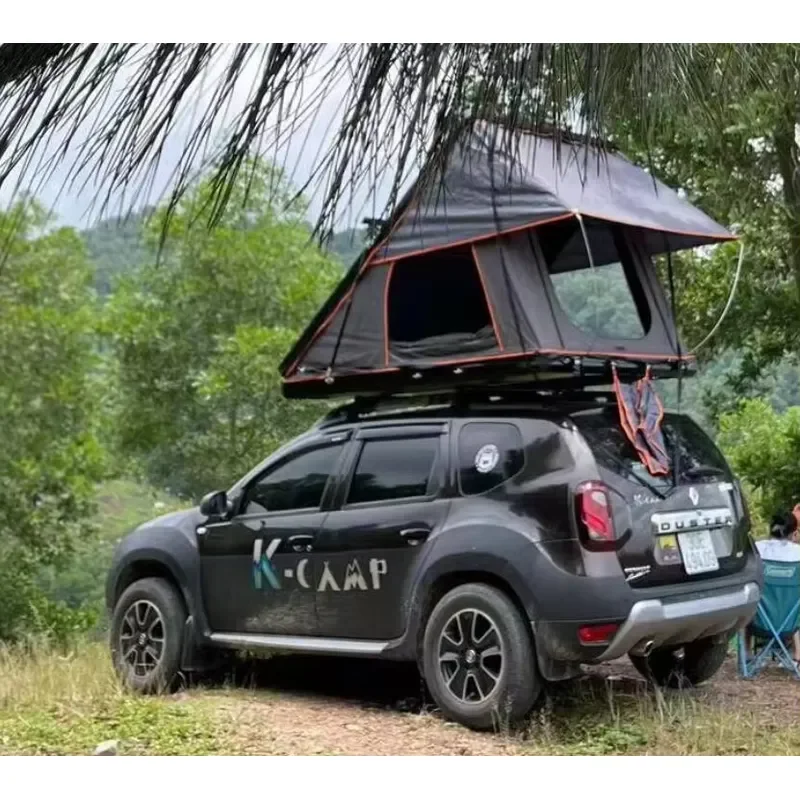 Color Customized Outdoor Camping Clam Hard Shell Roof Top Tent for 280G Canvas - view 3