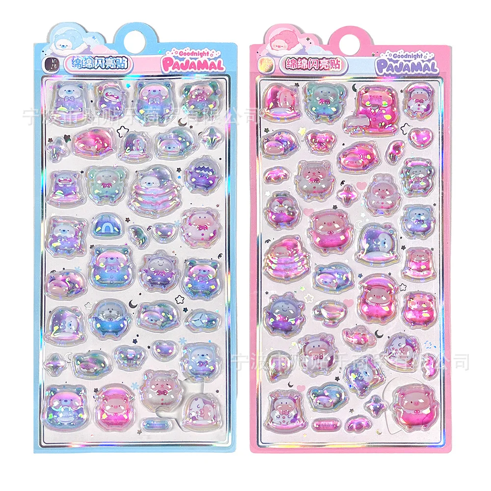 1 Uds. Pegatina en relieve 3D de comida de dibujos animados divertida a la moda, pegatina de cristal de Sushi Kawaii, pegatinas de papelería para diario Diy, regalo al por mayor para