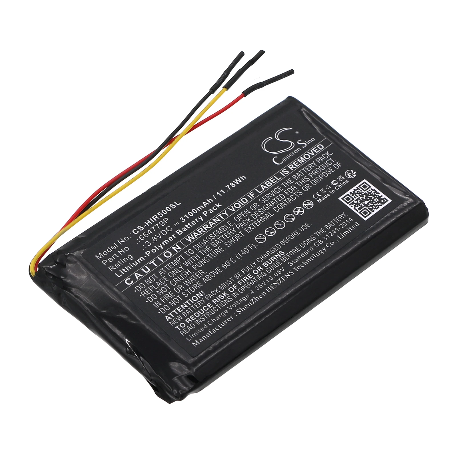 

CS Replacement Battery For HiBy R5,R5 Hi-Res Portable Android Music Player 654779P 3100mAh / 11.78Wh Media Player