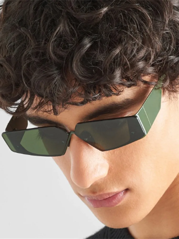 Gafas de sol geométricas Retro para mujer y hombre, lentes de sol cuadradas pequeñas de lujo, UV400, moda Y2k Punk, 2000