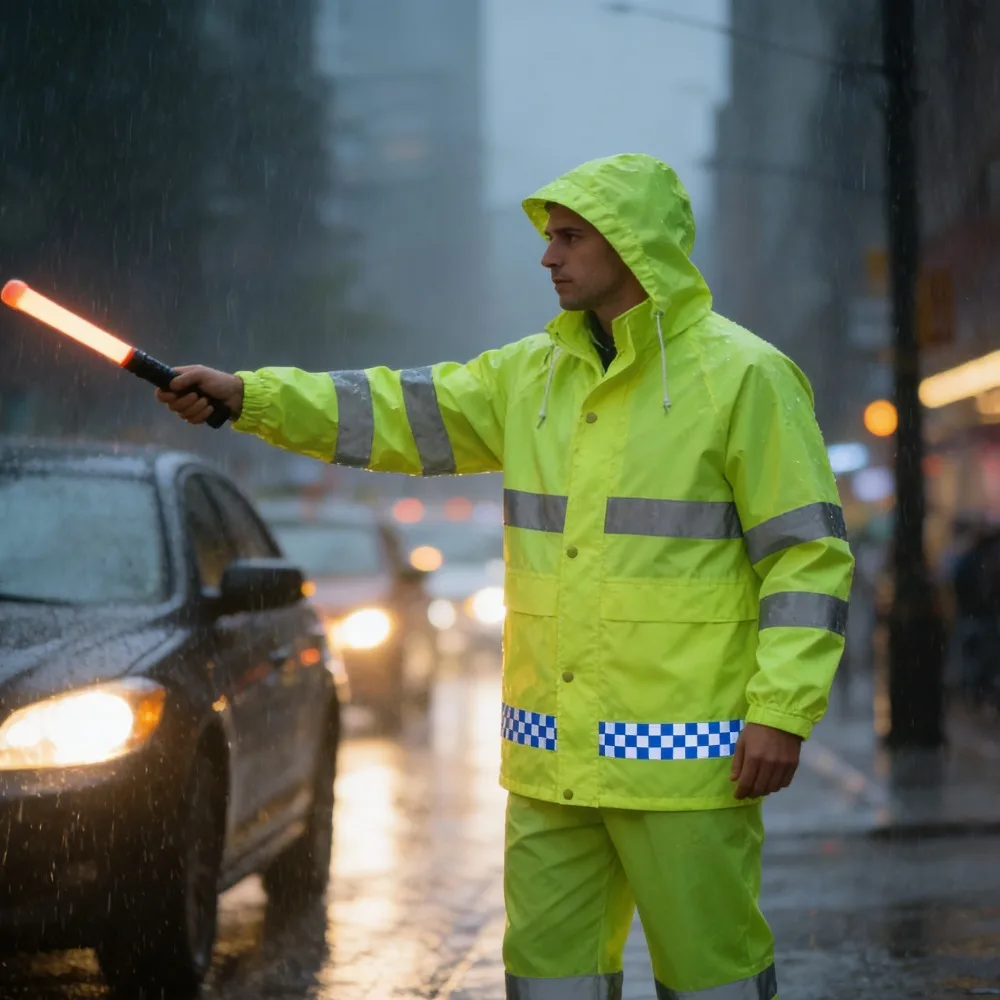

Waterproof Rain Suit Type Thickened Full Body Raincoat Pants Set for Traffic Sanitation Workers