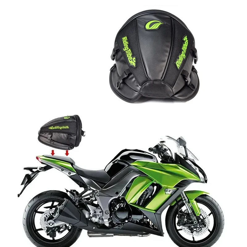

Motorcycle Tail Bag Multi-functional Durable Rear Seat Bag High Capacity Rider Backpack