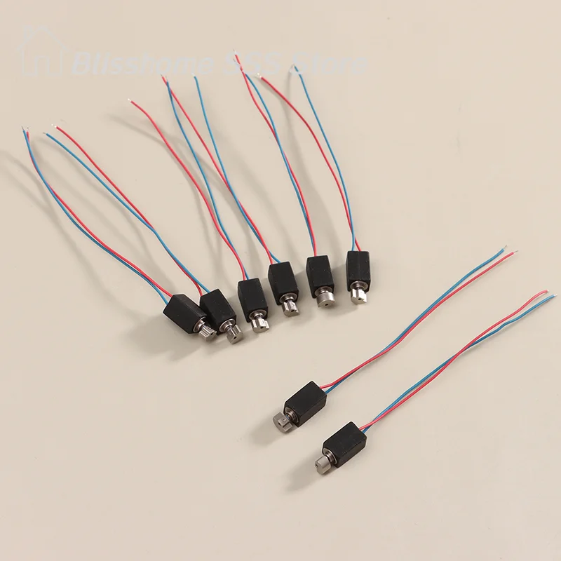 【S】5Pcs 4mm*8mm 0408 Mini Micro Vibration Motor DC 3V Hollow Cup Coreless Motor Small with Eccentric Wheel DIY Massager Toy