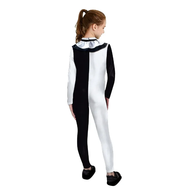 Terrifier Clown Cos Costume Boy Girls Halloween Scary Jumpsuits Carnival Party Bodysuit Kids Horror Stage Performances Outfit