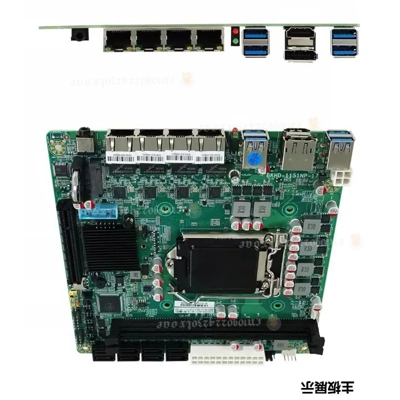 N100 Low Power ITX Motherboard Industrial Computer 6-Bay 4-LAN Soft Router NAS Storage Server 12Th Gen N150 view 2