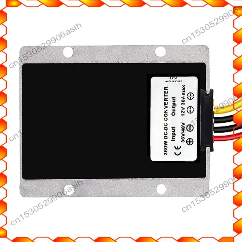 -AT52 DC/DC Converter Regulator Voltage Reducer 36V 48V Step Down To 12V 30A 360W, For Golf Cart, Forklifts, Car, Vehicle