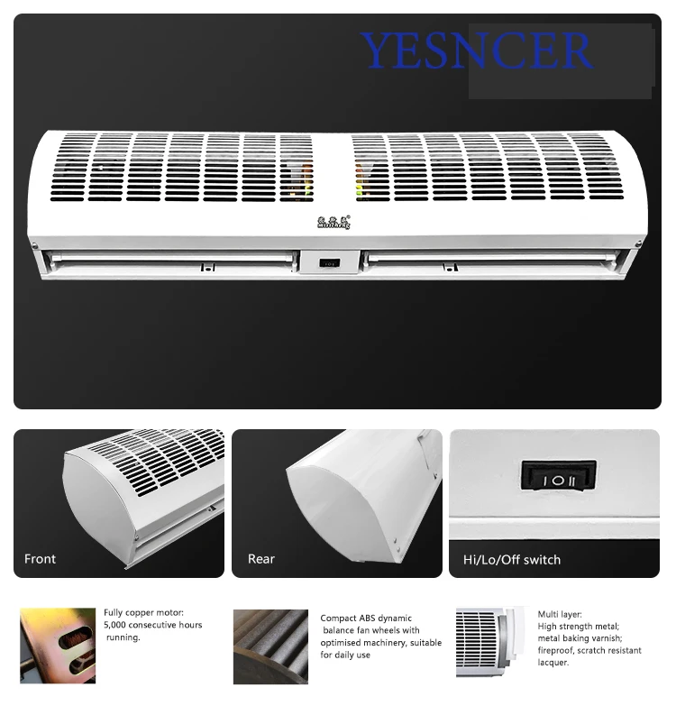 Telecomando IR per tende d'aria, ventilatore industriale per tende d'aria per porte per l'industria o il ristorante