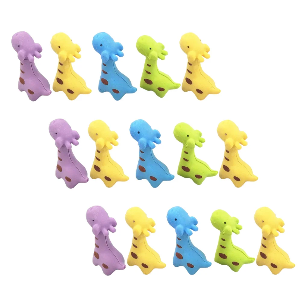 

15 Pcs Eraser Erasers for Kids Mini Gift Animal Detachable Giraffe Colorful Toddler Child Awards