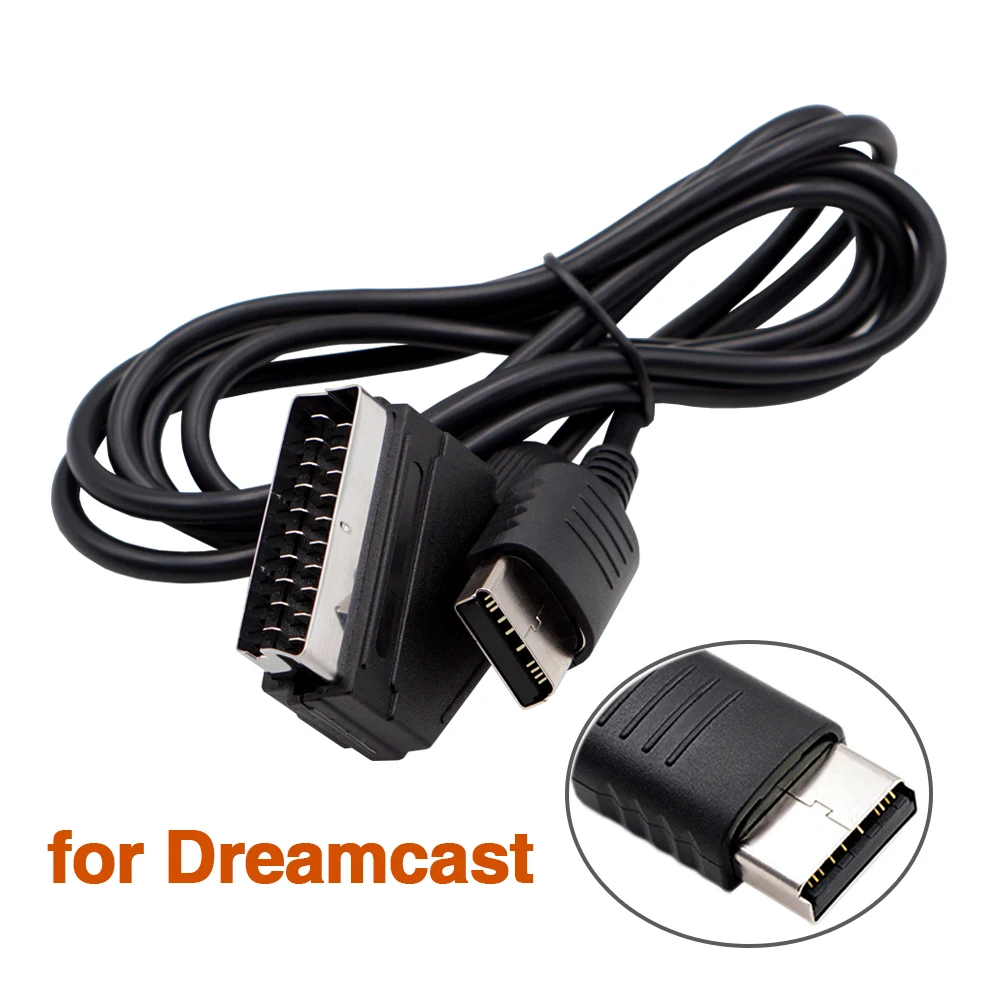 Kabel Scart 1,8 m RGB do konsoli do gier wideo PS2/PS1/PS3/SEGA Mega Drive1/MD2/DC Dreamcast/Saturn/Xbox/Xbox 360 Retro — zdjęcie produktu 2