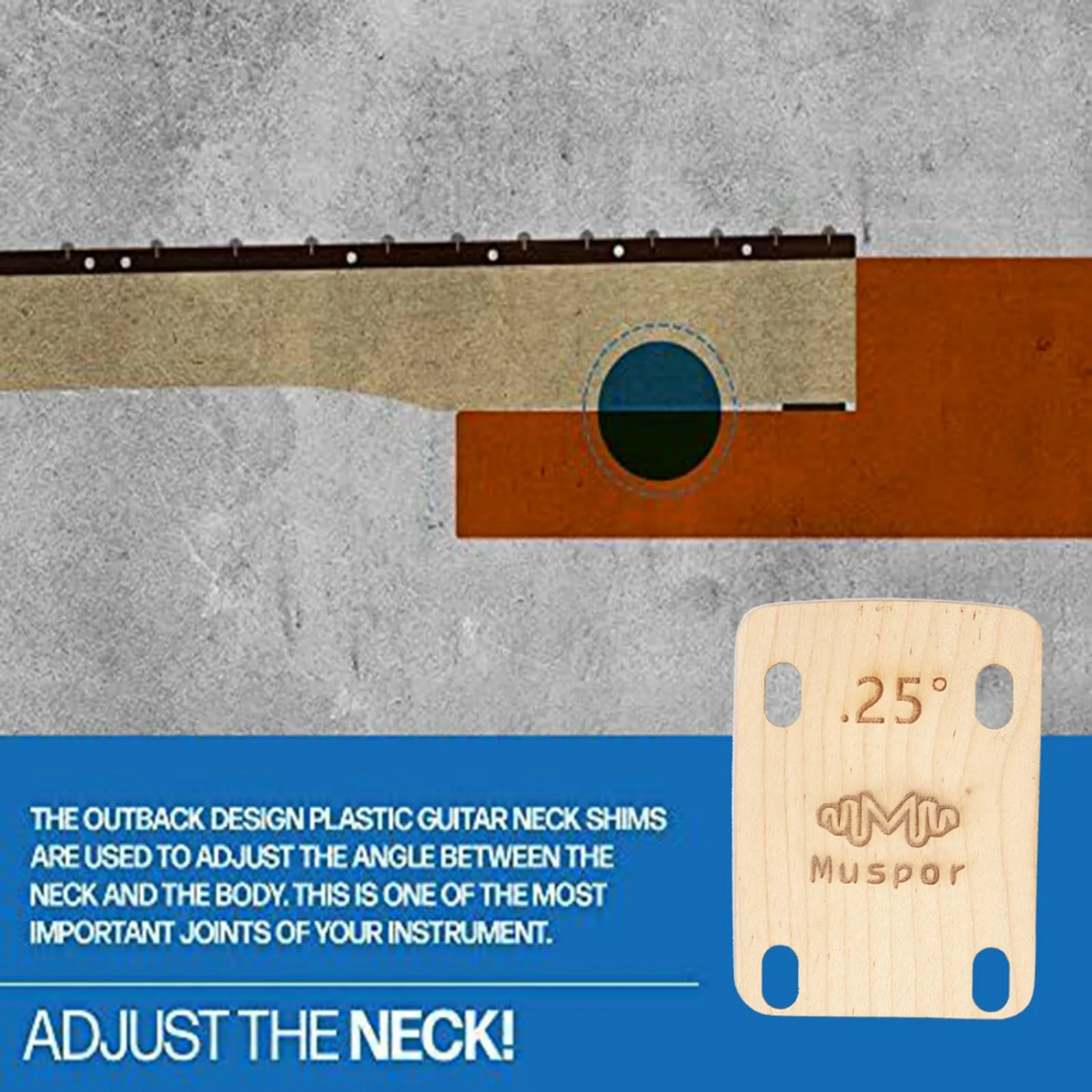 

3 шт. 0,25 и 0,5 и 1 градус, прокладки для шеи гитары, однотонная кленовая пластина для защиты шеи с болтовым болтом, прокладки для шеи гитары