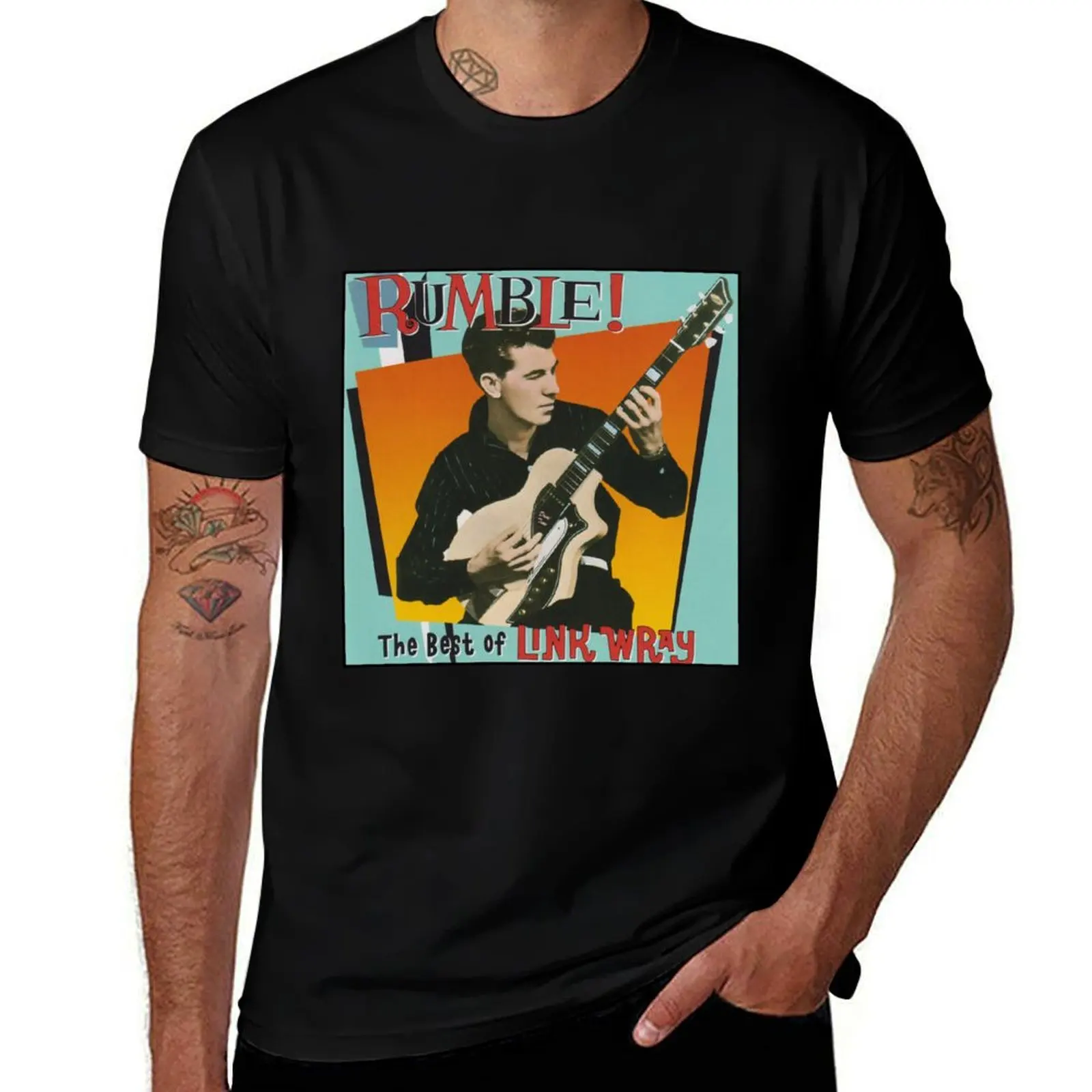 CLASSIC LINK WRAY ALBUM COVER! T-Shirt Classic Graphic Short Sleeve Top