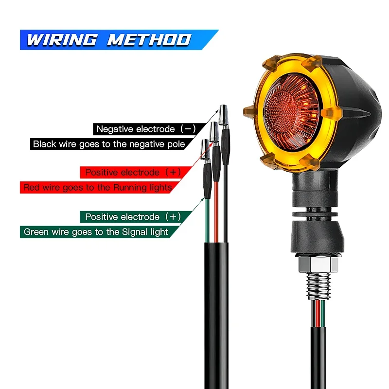 دراجة نارية جولة بدوره مصباح إشارة تسلسل مؤشر LED مصباح النهار تشغيل أضواء DRL للدراجات النارية مصابيح إشارة الانعطاف Led