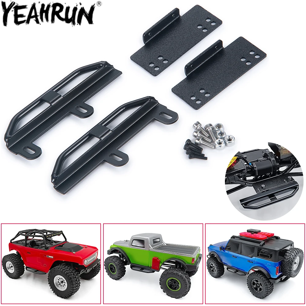 Yeahrun-メタルロックスライド,サイドペダル,sx juデッドボルトフォード,ベルト付き,自動車部品1/24 rc