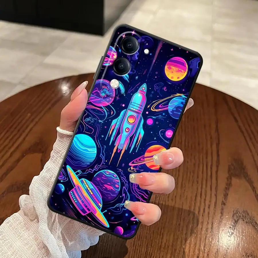 Мягкий чехол для телефона Starry Sky Rocket для Vivo V21E V23 Y75 Y81 Y51S Y78 V27 Y52S Y93 Y50 Y95 Y53S Y71 Y91 V25 V30 V29