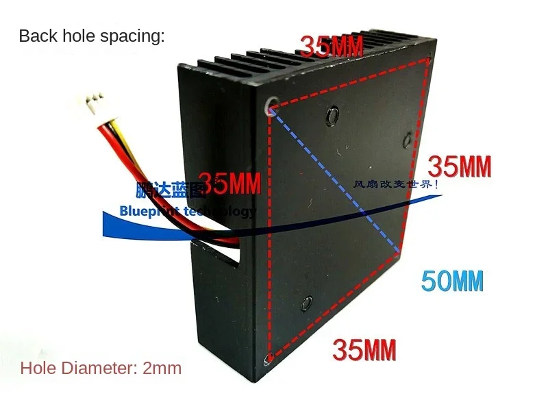 pa Diy Mute 4012 4cm 5V Hydro Bearing Graphics Card Turbo Mobile Phone Heat Dissipation Fan Belt Cooling Fin 40*40*12MM