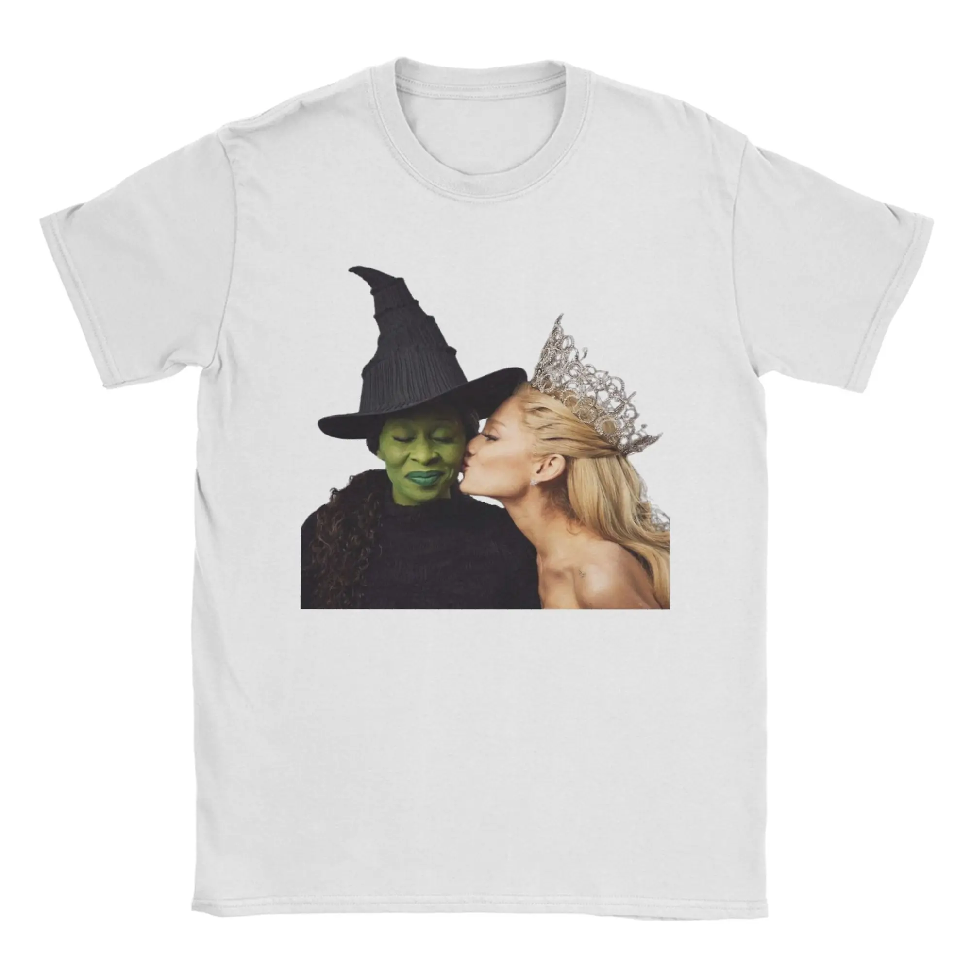

Men T-Shirt Wicked Movie Glinda And Elphaba Vintage Pure Cotton Tees Short Sleeve T Shirts O Neck Clothes Plus Size