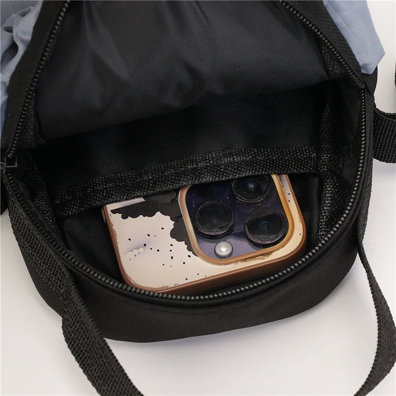 Waterproof Nylon Crossbody Sling Bag - Outdoor Travel Pouch with Dedicated Water Bottle Pocket