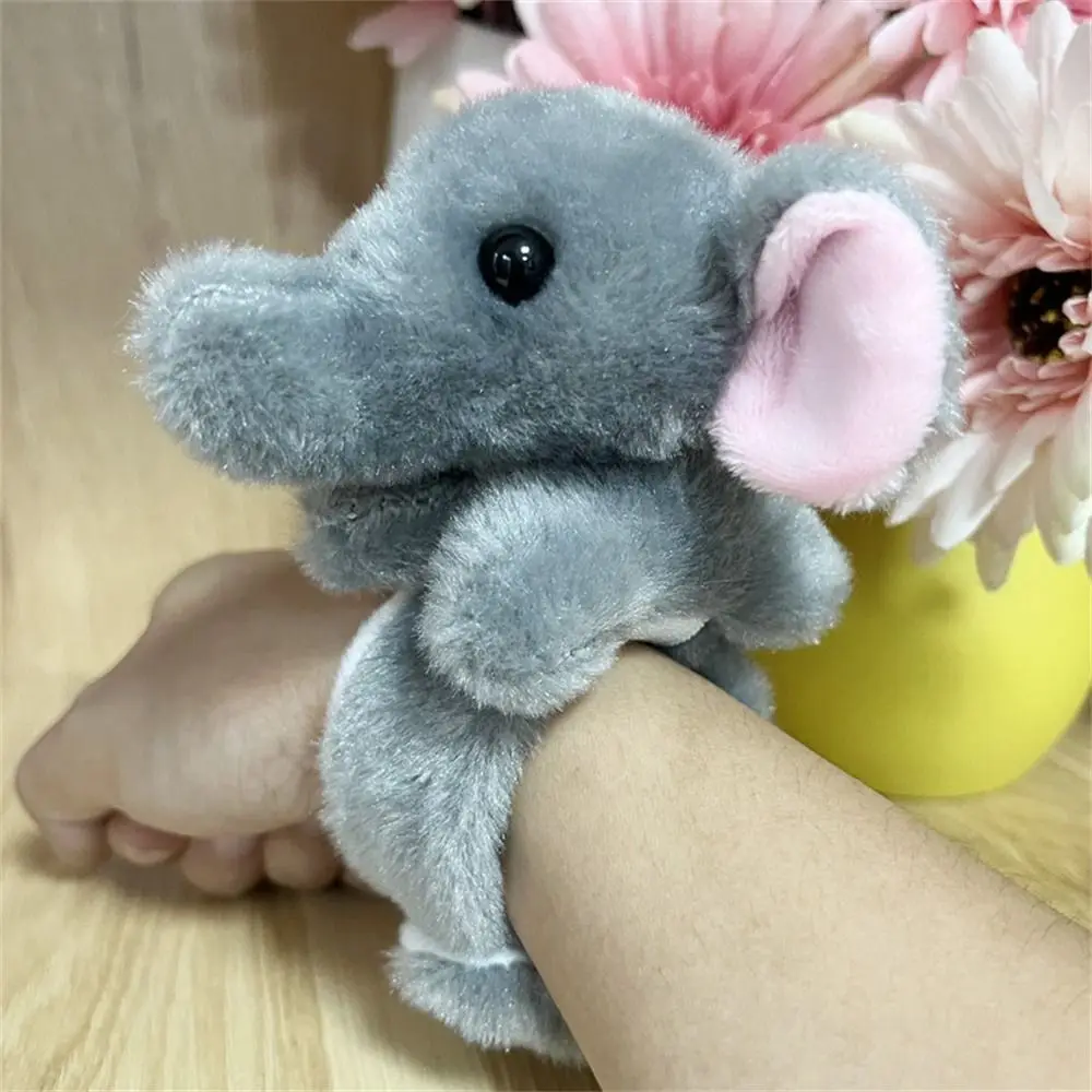 

Party Favor Jungle Animal Stuffed Animal Wristband Clap Circle Rabbit Bunny Cartoon Slap Bracelet Plush Toy Soft Kids Toy