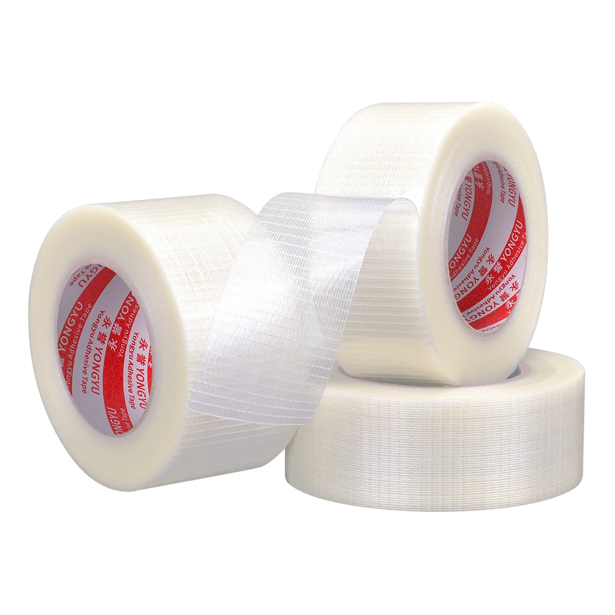 

White Grid Fibre Single Sided Adhesive High Performance Weather Resistant Tape for Repairs Patching Sealing Industrial Use