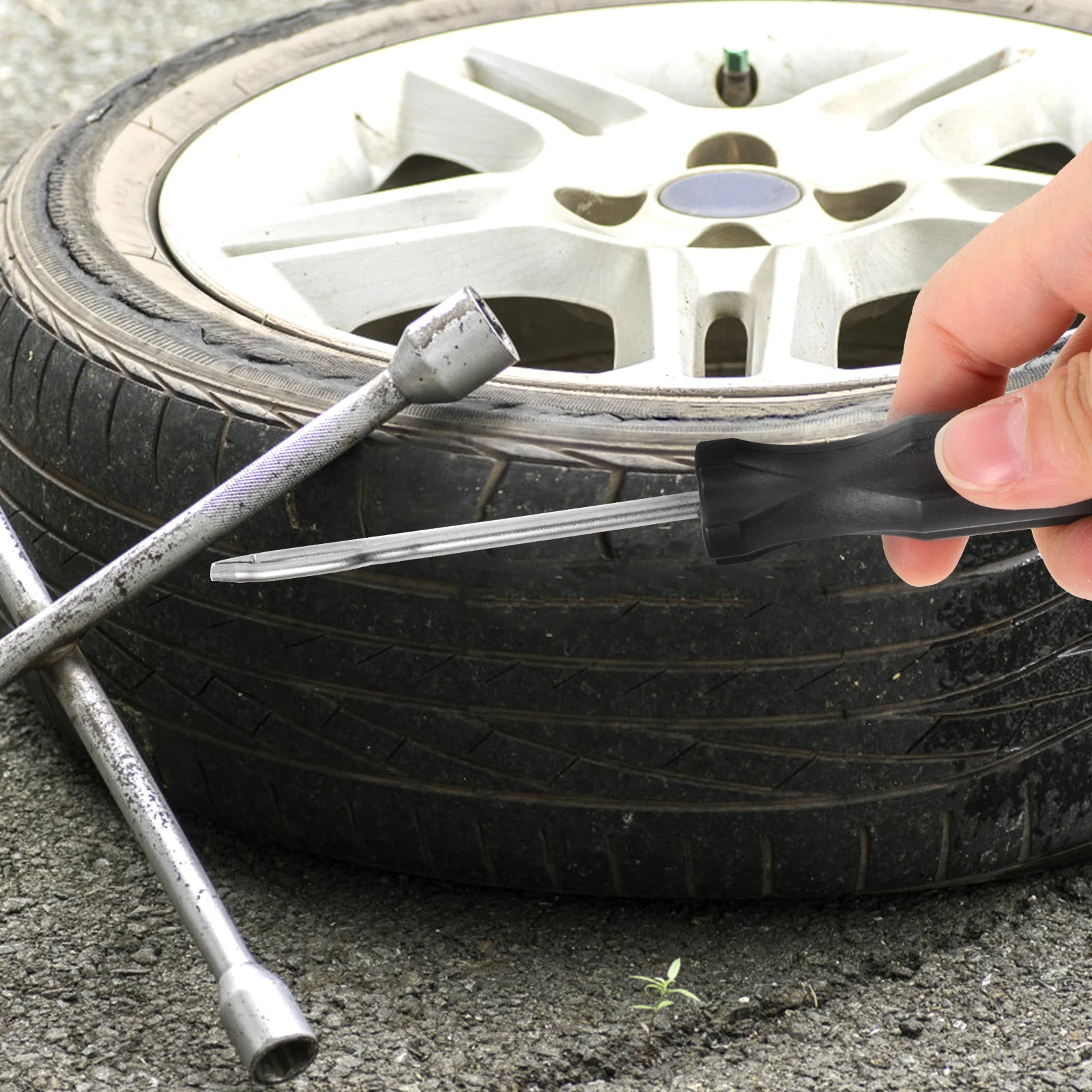 

4pcs Tire Repair Needle Tools Lightweight Metal Kit for Car ATV Motorcycle Puncture Plug Supplies