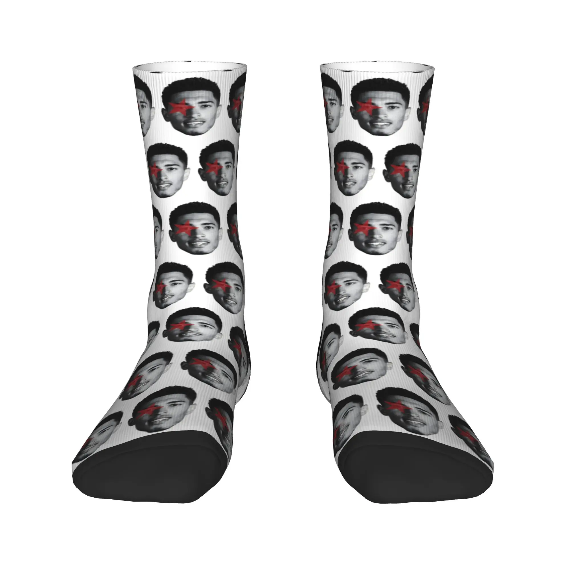 Jude-Bellingham Socks Big Head Graphic Stockings Anti Skid Men Socks Warm Soft Winter Funny Outdoor Sports Socks