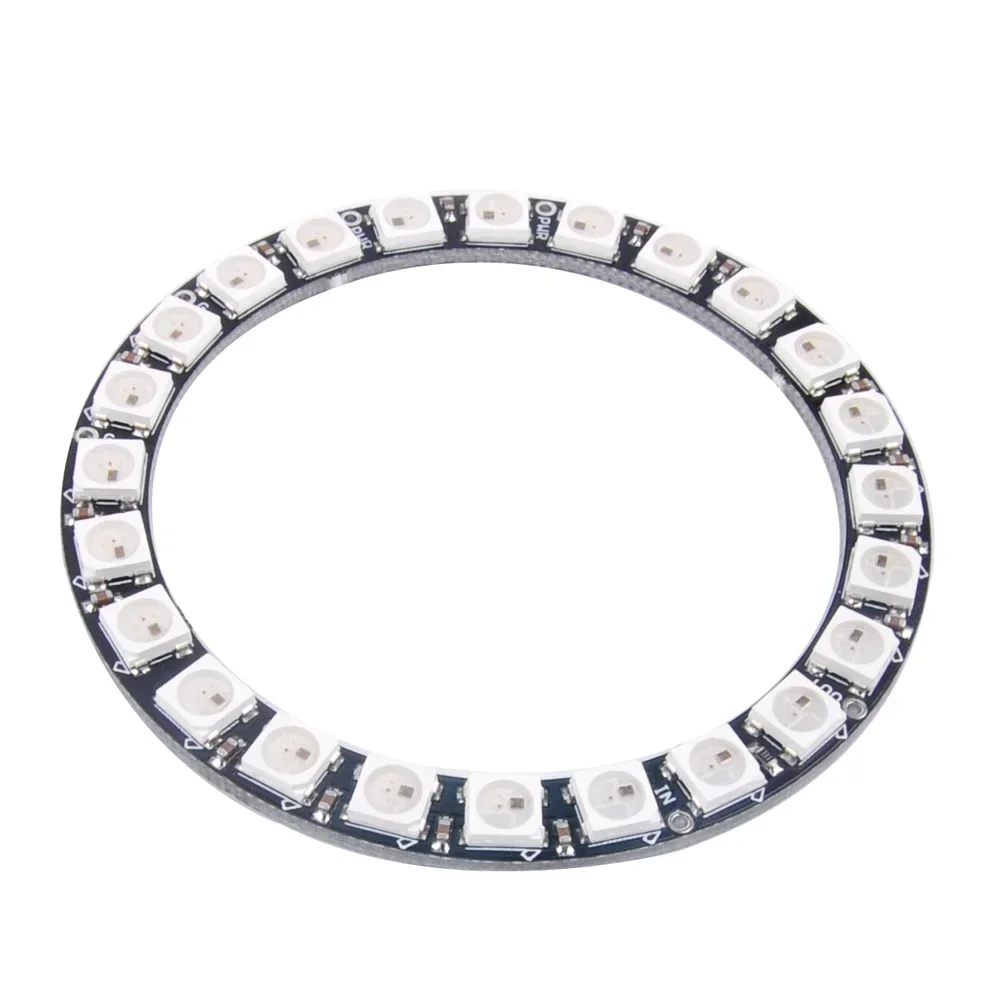 WS2812B 5050 RGB LED Ring 7/8/12/16/24/60 Bits Lamp Licht met geïntegreerde drivers WS2812 voor Arduino Raspberry Pi