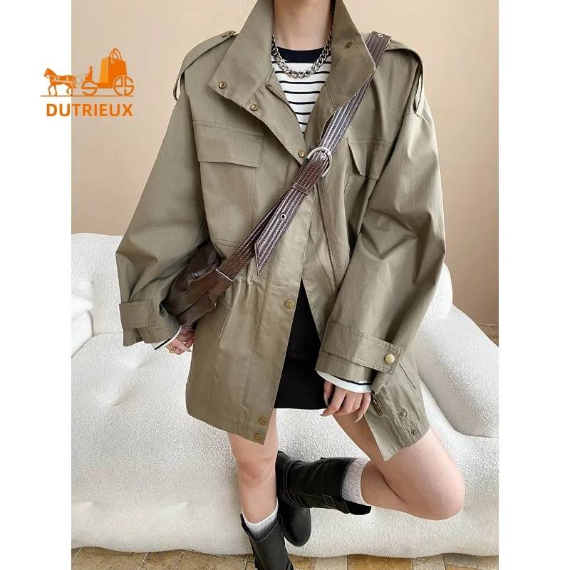 2026 New Spring Women's Short Classic Versatile Trench Coat, Oversize Premium Jacket for Women