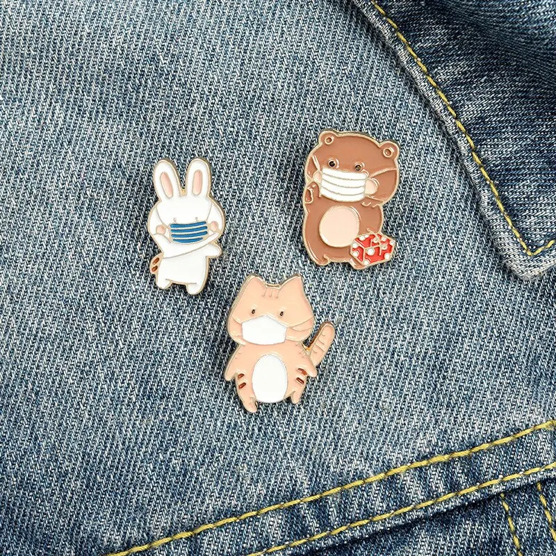 Enamel Pin Sets Cartoon TV Show Koala Sloth Cat Ocean Heart Brooches Badges Lapel Pins image 4