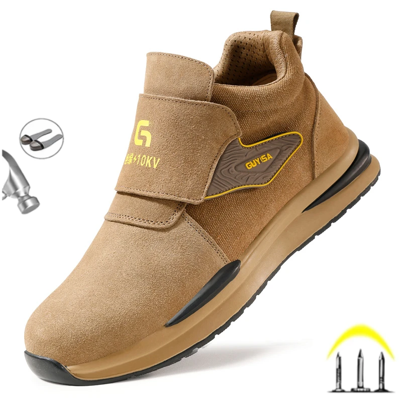 Moda 2024 ultime scarpe da saldatura resistenti al calore 10KV puntale in acciaio scarpe antinfortunistiche da lavoro da uomo scarpe da ginnastica