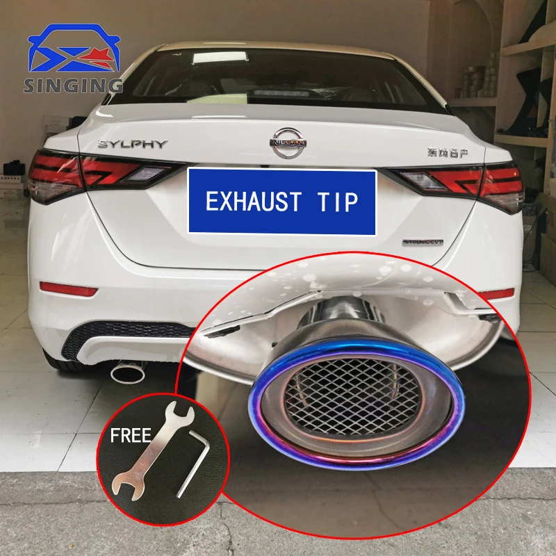 SINGING muffler exhaust tip tail End Pipe Nozzle decorative car accessories Auto parts For Nissan SENTRA