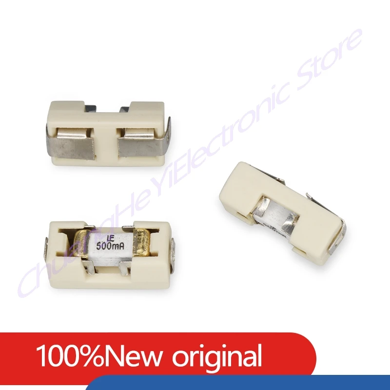 10Pcs Gold Foot 1808 125V 0451 SMD Fast Blow Fuse 0.5/0.75/1/1.5/2/2.5/3/3.15/3.5/4/5/6.3/7/8/10/12/15/20 A Ultra-Rapid Holder