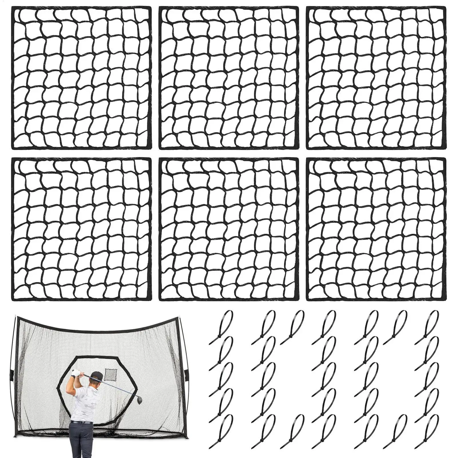 golf-goal-net-repair-kit-8x8-inch-high-tensile-strength-with-zip-ties-6-patches-sports-net-repair-kits-for-baseball-golf-soccer